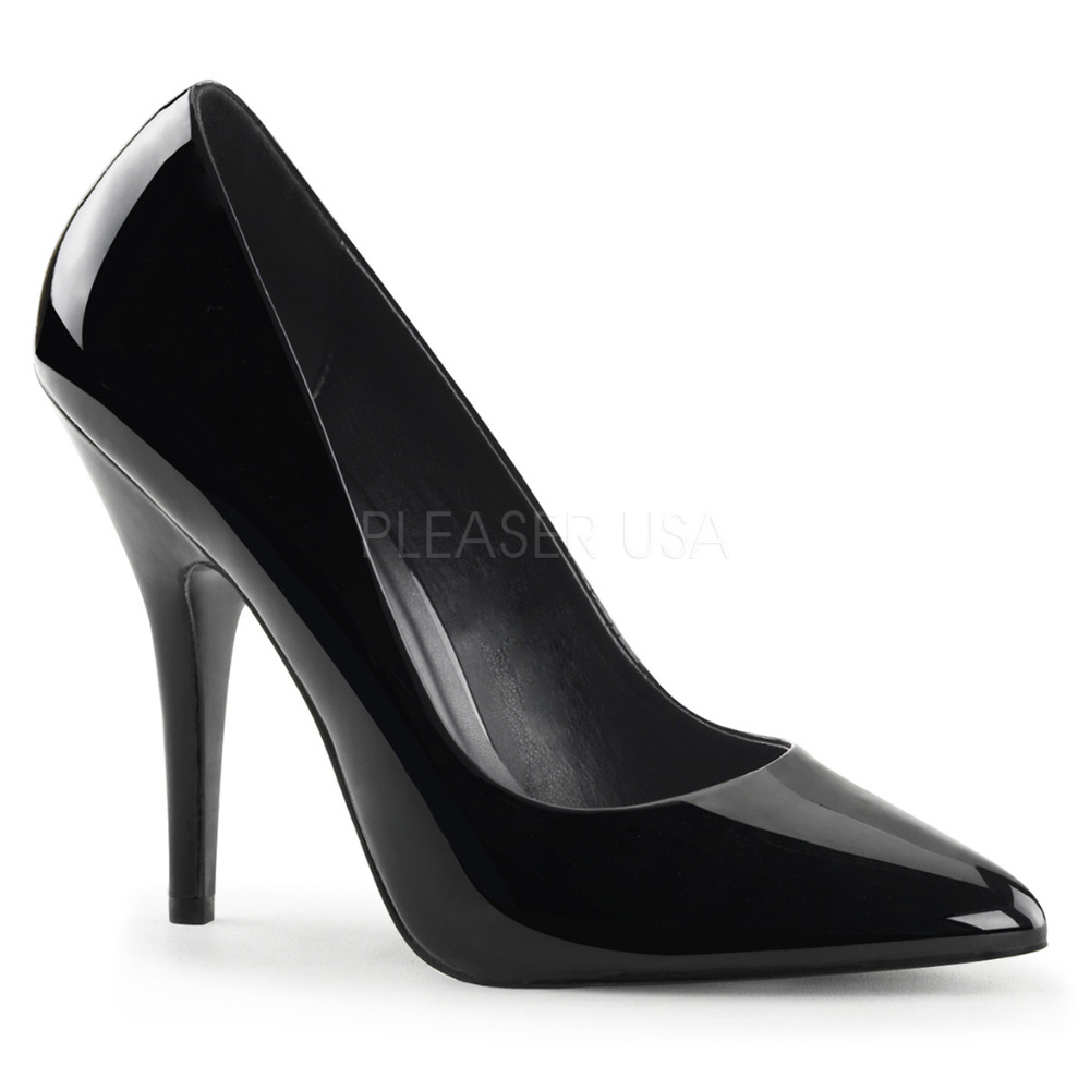Black Patent Pointy Toe Stiletto High Heel Shoes